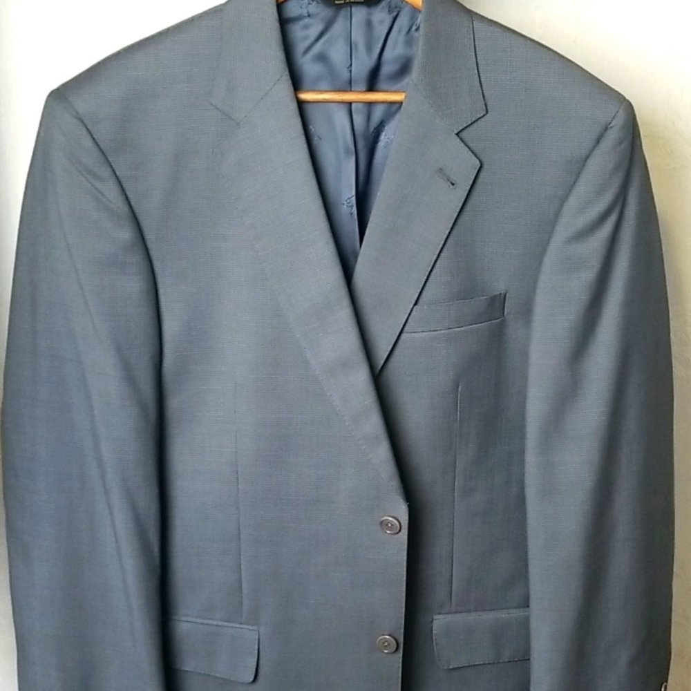 Jos A Bank Men's Two-Button Blazer, 100% Wool Coat Jacket Size 42R
